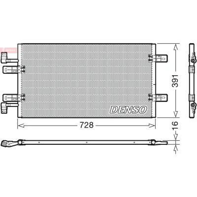 Bilde av DENSO DCN99057 Kondensator med tørker R 134a MERCEDES BENZ: Vito Minibuss, Mixto