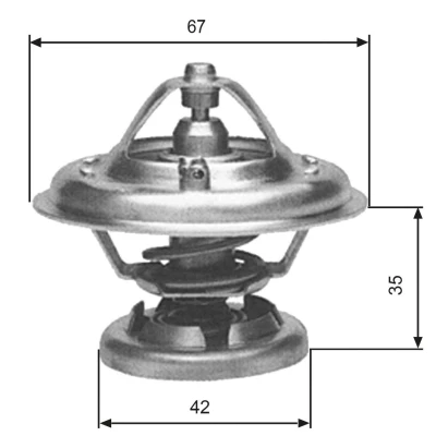 Bilde av GATES TH12680G1 Termostat 80 med tetning uten kapsling MERCEDES BENZ: W124 Sedan, E Klasse T modell, Stasjonsvogn