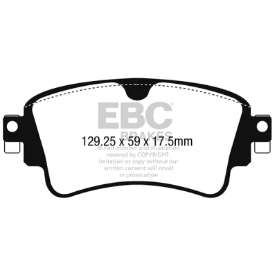 Bilde av EBC Brakes DP22254 Bremseklosser bakaksel AUDI: A6 C7 Avant, A4 B8 A5 Sportback