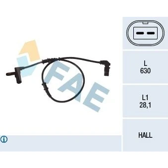 Bilde av Sensor, hjulturtall, Framaksel, mercedes benz s klass [w220], coupé [c215], 220 540 01 17, 02 A