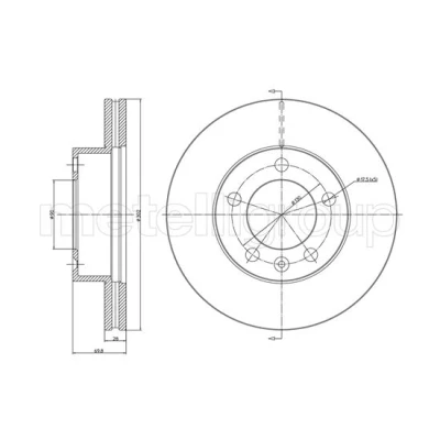 Bilde av METELLI 23 1286C Bremseskiver 302,0 28,0 5 90,0 ventilert spraylakkert RENAULT: MASTER 3 Kasten, 3, OPEL: Movano B Minibuss, NISSAN: NV400 Van