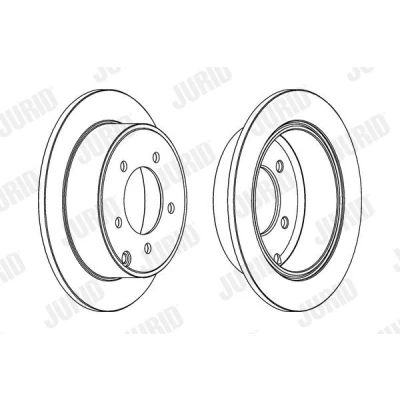 Bilde av JURID 562857JC Bremseskiver 262 10 5 114,3 fullt ut belagt uten skruer JEEP: Patriot, Compass, DODGE: Caliber, Avenger Sedan