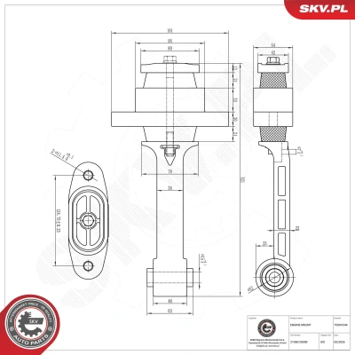 Bilde av Lagring, motor, Bak Esen skv 75SKV244 hyundai ix35, ix35 van, kia sportage iii OE 21950 2S000, 2Y600, 2Y700