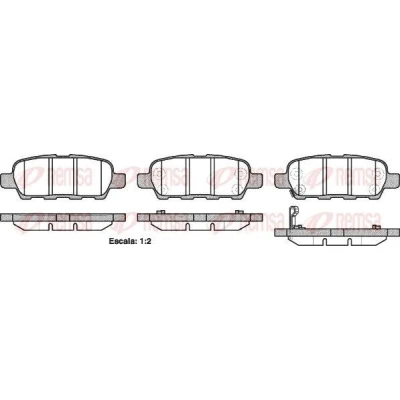 Bilde av REMSA 0876.21 Bremseklosser bakaksel inkl. slitasjevarselkontakt NISSAN: Qashqai / Qashqai+2 I, X Trail, Juke