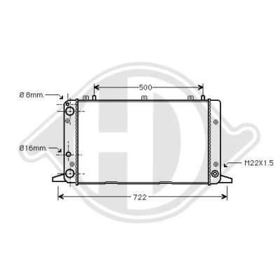 Bilde av DIEDERICHS DCM1427 Radiator 586 317 34 Climate AUDI: Coupe B3, Cabriolet B4, 80 B4 Avant