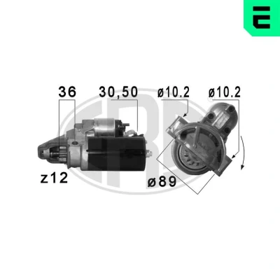 Bilde av ERA 220682A Starter 12 2,5 FORD: Transit Mk6 Minibuss, Van, Flatvogn lastebil/Chassis