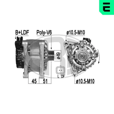 Bilde av ERA 209438A Dynamo 14V 90A