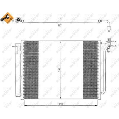Bilde av NRF EASY FIT 35406 Kondensator med tørker, tetningsring 15 13,5 Aluminium 490