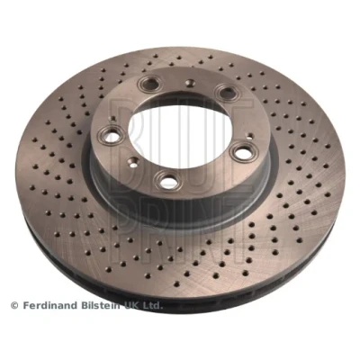 Bilde av BLUE PRINT Bremseskive PORSCHE: Boxster, 911 Cabrio framaksel venstre 318mm 28mm 5 hull 130mm perforert / ventilert belagt ADBP430111