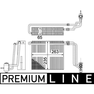 Bilde av MAHLE ORIGINAL AE 107 000P Fordamper med ekspansjonsventil
