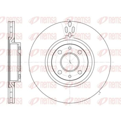 Bilde av REMSA 6316.11 Bremseskiver framaksel 284, 284 22 4 ventilert FIAT: BRAVO 2, Doblo I Cargo, Stilo Hatchback, ABARTH: 500C / 595C 695C Cabrio