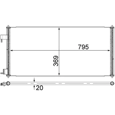 Bilde av MAHLE ORIGINAL AC 689 000S Kondensator uten tørker 14 14,2 748