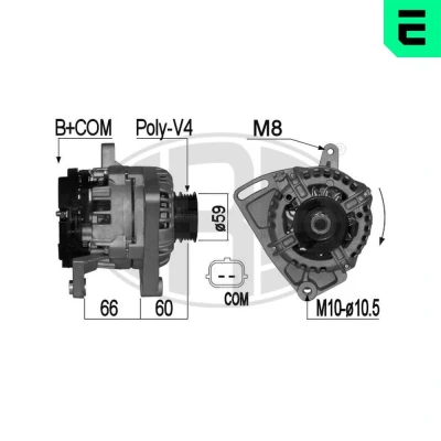 Bilde av ERA 209075A Dynamo 14V 86A