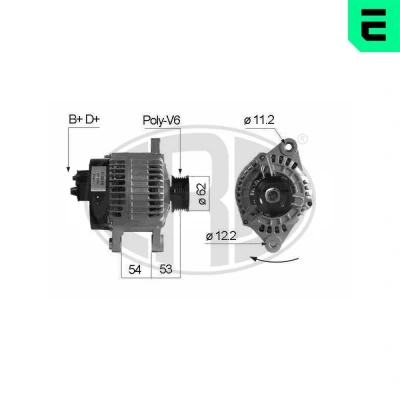 Bilde av ERA 210035A Dynamo 14V 85A ALFA ROMEO: 156 Sedan, Sportwagon, Spider
