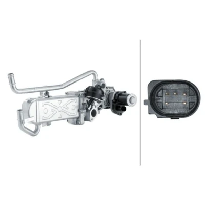 Bilde av HELLA 6NU 358 167 011 Eksosreturmodul med tetning, EGR kjøler ventil VOLKSWAGEN: Polo V Hatchback, SKODA: Fabia 2