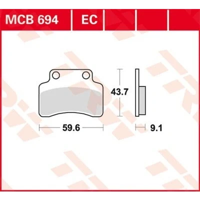 Bilde av TRW Organic Allround MCB694 Bremseklosser
