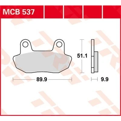 Bilde av TRW Organic Allround MCB537 Bremseklosser