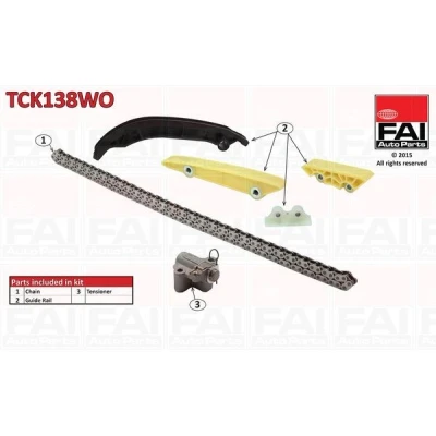 Bilde av FAI AutoParts TCK138WO Registerkjedesett uten tetning, tannhjul simplex, Boltkjede FORD: Transit Mk6 Flatvogn lastebil/Chassis, Van