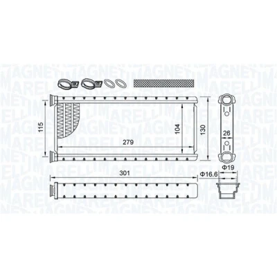 Bilde av MAGNETI MARELLI 350218514000 Varmeveksler