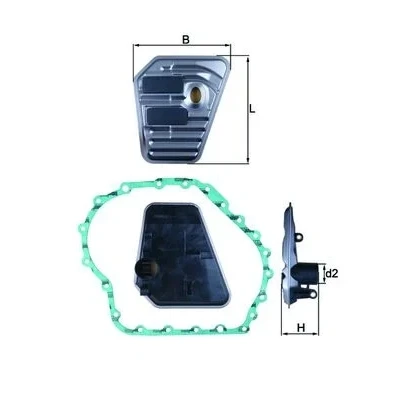 Bilde av MAHLE ORIGINAL HX 167D Automatgirfilter med tetning AUDI: A6 C6 Avant