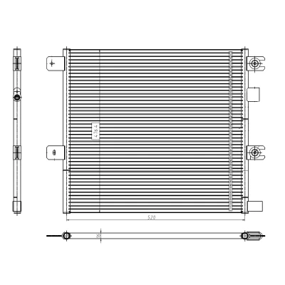 Bilde av NRF Easy Fit 350504 Kondensator med tetningsring 17,1 14,1 Aluminium 520