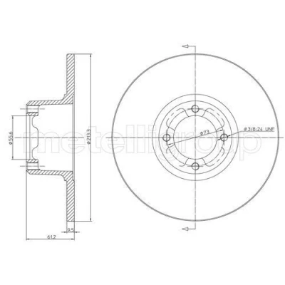 Bilde av METELLI Bremseskive VOLVO: 850 Sedan 213mm 9,6mm 4 fullt ut 23 0220 Bremseskiver, Skivebremser