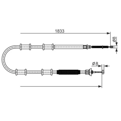 Bilde av BOSCH 1 987 482 593 Bremsekabel 1833