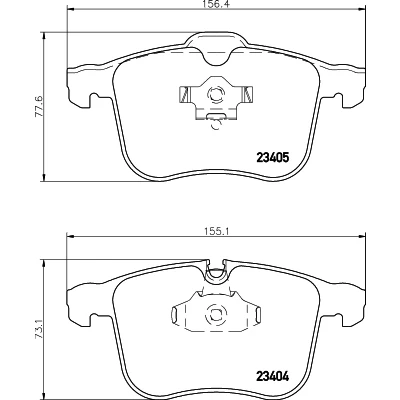 Bilde av HELLA 8DB 355 009 431 Bremseklosser klargjort for slitasjeindikator med tilbehør OPEL: Vectra C Caravan, CC, Signum CC