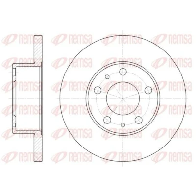 Bilde av REMSA 6473.00 Bremseskiver framaksel 280, 280 18 5 fullt ut FIAT: Ducato III Flatvogn lastebil / Chassis, II lastebil/Chassis