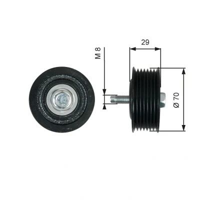 Bilde av GATES FleetRunner Micro V Kit T36773 Styrerulle med riller