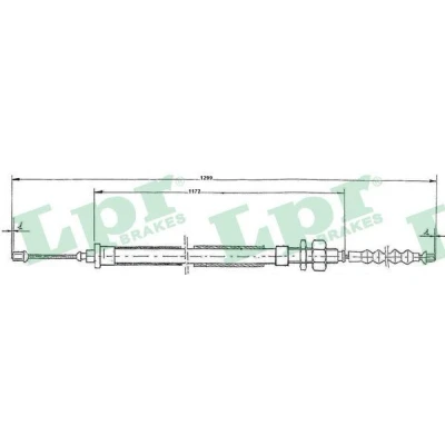 Bilde av LPR C0110B Bremsekabel 1290/1170 Skivebrems