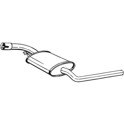 Bilde av Mellomlyddemper, vw transporter buss iv, flak/chassi skåp 028253409D, JZW253409K