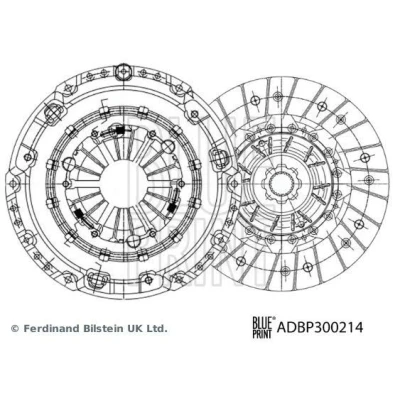 Bilde av BLUE PRINT ADBP300214 Clutch to deler med syntetisk fett 241mm VOLKSWAGEN: Sharan II, Tiguan I, SKODA: Yeti