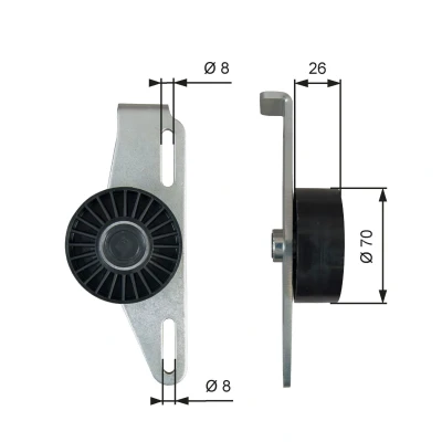 Bilde av GATES T39393 Strammerull FleetRunner Micro V Stretch Fit