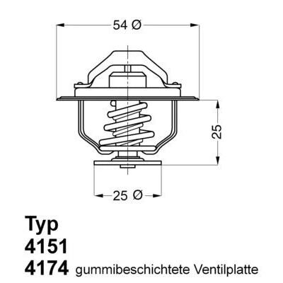 Bilde av WAHLER 4174.79D Termostat 79 med tetning FIAT: Ducato II Flatvogn lastebil/Chassis