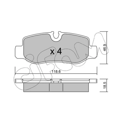 Bilde av CIFAM 822 1023 0 Bremseklosser klargjort for slitasjeindikator MERCEDES BENZ: Vito Tourer, Van, V Klasse