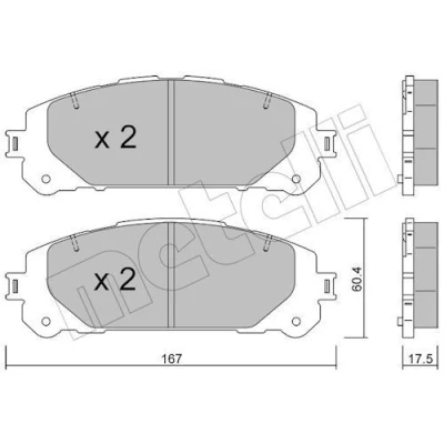 Bilde av METELLI 22 1367 0 Bremseklosser ekskl. slitasjevarselkontakt TOYOTA: RAV4 V, SUZUKI: Across SUV