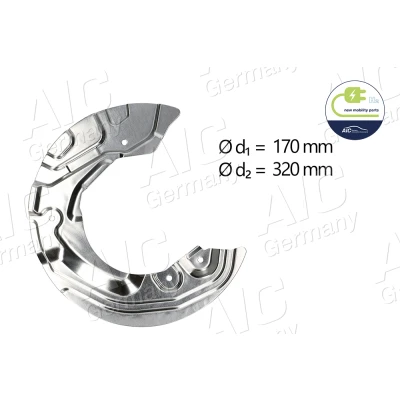 Bilde av AIC 55738 Bremseskjold framaksel venstre BMW: 3 Sedan, Touring, 1 Hatchback
