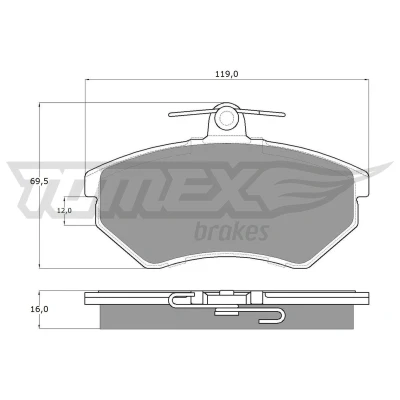 Bilde av TOMEX brakes TX 10 63 Bremseklosser framaksel VOLKSWAGEN: GOLF 2, 3, Caddy 2 Kastenwagen