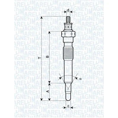 Bilde av MAGNETI MARELLI 062900092304 Glødeplugg 11V 10A M10X1,25 OPEL: Astra F CC