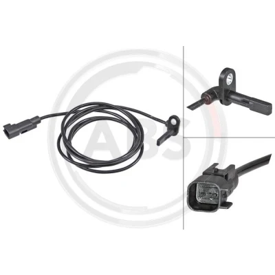 Bilde av A.B.S. 30196 ABS sensor aktiv 1730 svart OPEL: Insignia A Sports Tourer, Sedan, Hatchback