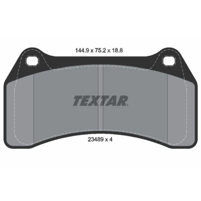 Bilde av TEXTAR 2348901 Bremseklosser ikke klargjort for slitasjeindikator JAGUAR: XJ Sedan, S Type