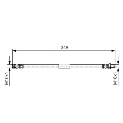 Bilde av BOSCH 1 987 476 080 Bremseslange 323 M10x1 MERCEDES BENZ: ML Klasse
