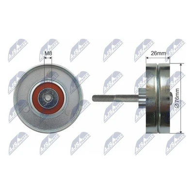 Bilde av Strammerull, kilerem med ribber, volvo 850, 850 kombi, s70, v70 i, ii, 9207905