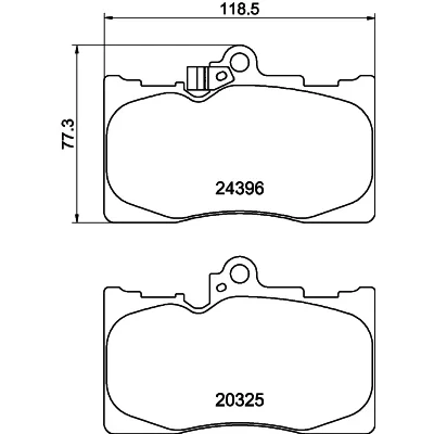Bilde av HELLA 8DB 355 012 121 Bremseklosser med akustisk slitasjevarsel tilbehør LEXUS: IS 3, GS IV, III