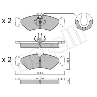 Bilde av Bremseklosser sett METELLI 22 0571 0