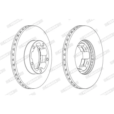 Bilde av FERODO PREMIER FCR261A Bremseskiver 276 24 5 ventilert uten skruer NISSAN: Cabstar E Flatvogn lastebil / Chassis