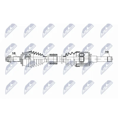 Bilde av Drivaksel, Framaksel venstre Nty NPW PL 151 chevrolet trax, opel mokka / x OE 5374205, 94531933