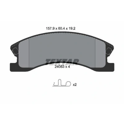 Bilde av TEXTAR 2408301 Bremseklosser med akustisk slitasjevarsel JEEP: GRAND CHEROKEE 2