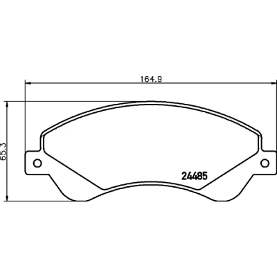 Bilde av HELLA 8DB 355 012 771 Bremseklosser inkl. slitasjevarselkontakt med tilbehør FORD: Transit Mk6 Van, Minibuss